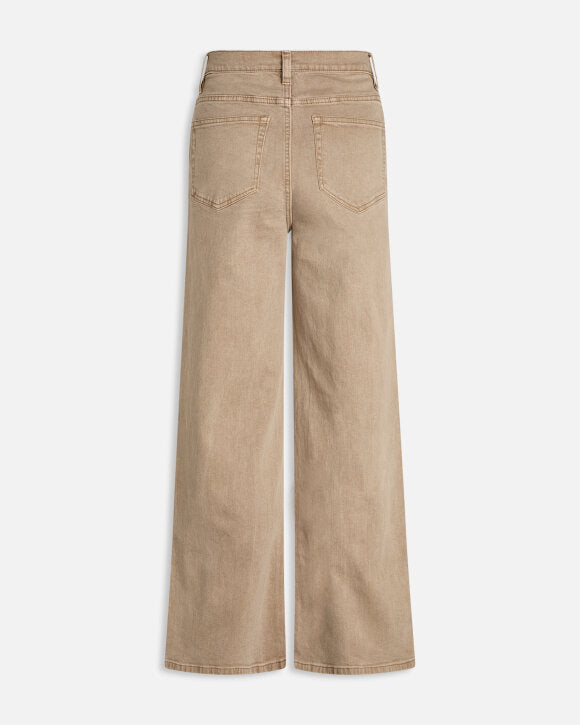 Lena | Stilfulle Beige Wide-Leg Jeans