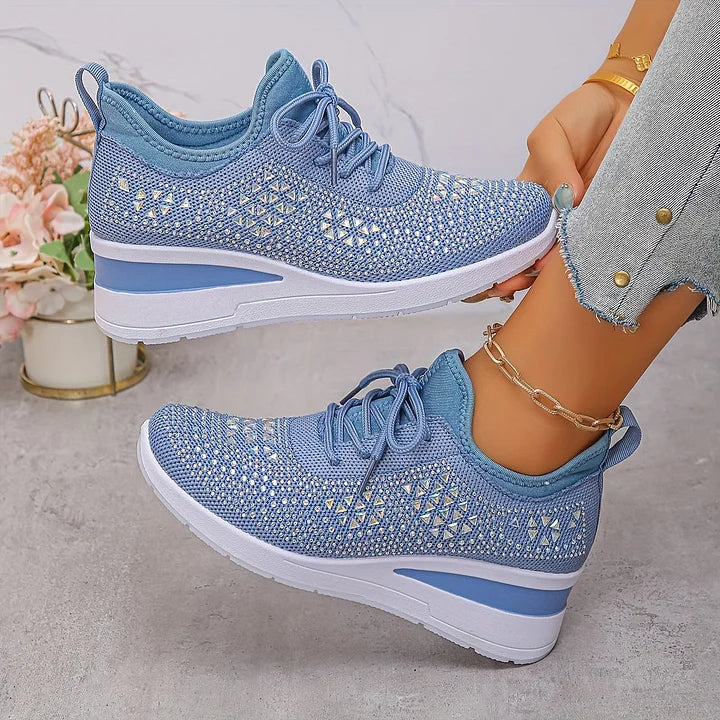 Freya – Ortopediske joggesko med glitrende rhinestones