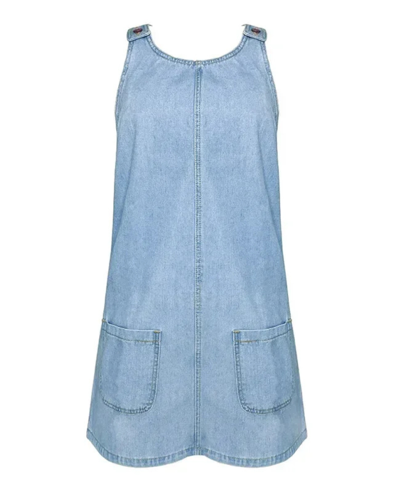 Sigrid Denimkjole™ | Sommerkjole med Flatterende Snitt