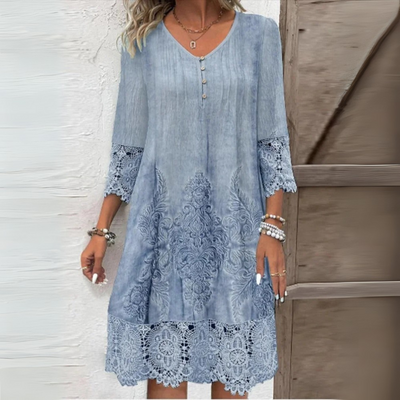 Maja – Elegant bohemsk blondekjole