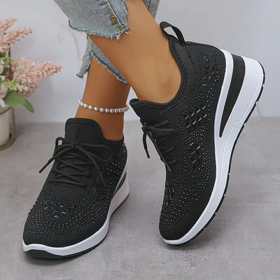 Freya – Ortopediske joggesko med glitrende rhinestones