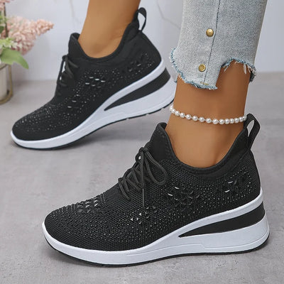 Freya – Ortopediske joggesko med glitrende rhinestones
