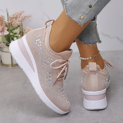 Freya – Ortopediske joggesko med glitrende rhinestones