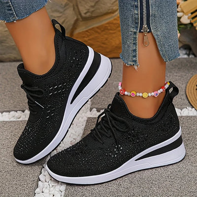 Freya – Ortopediske joggesko med glitrende rhinestones