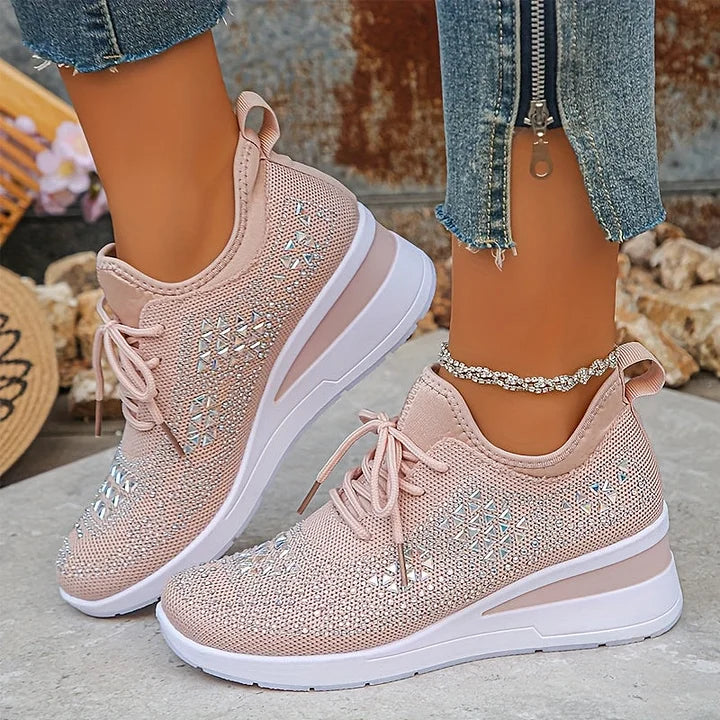 Freya – Ortopediske joggesko med glitrende rhinestones