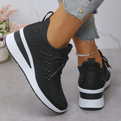 Freya – Ortopediske joggesko med glitrende rhinestones