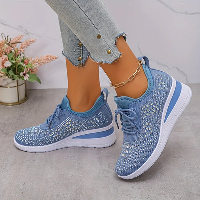 Freya – Ortopediske joggesko med glitrende rhinestones