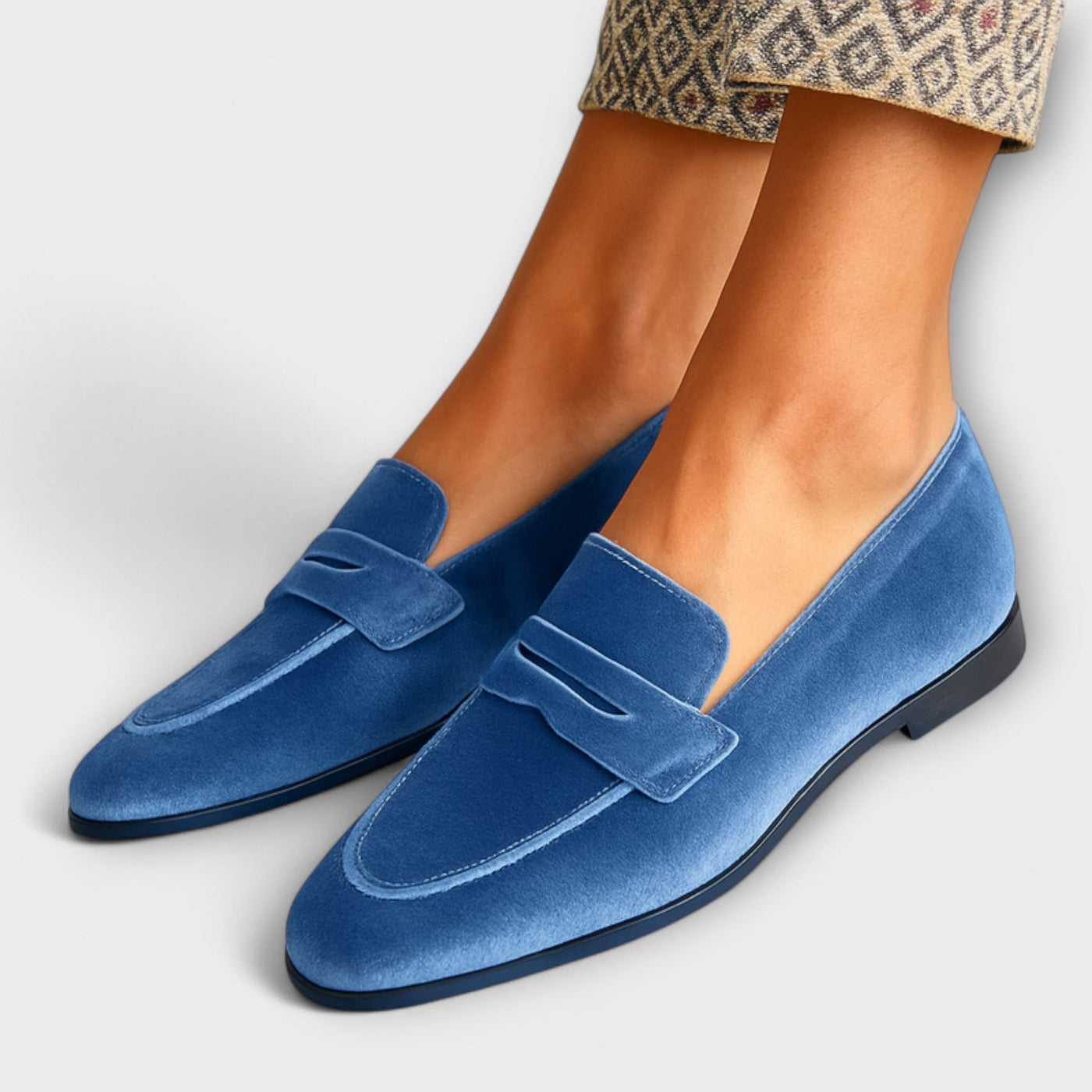 Louise - Myke Velour Loafers