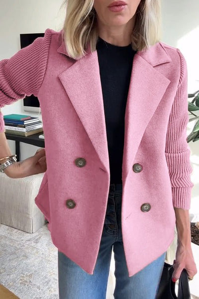 Lise | Elegant Blazer med Strikkede Ermer