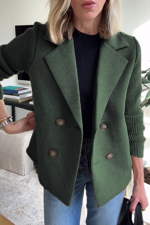Lise | Elegant Blazer med Strikkede Ermer