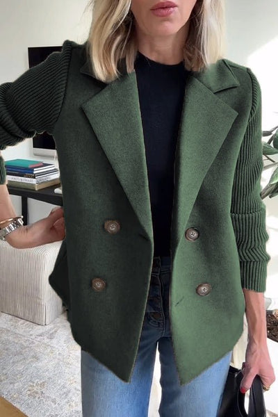 Lise | Elegant Blazer med Strikkede Ermer