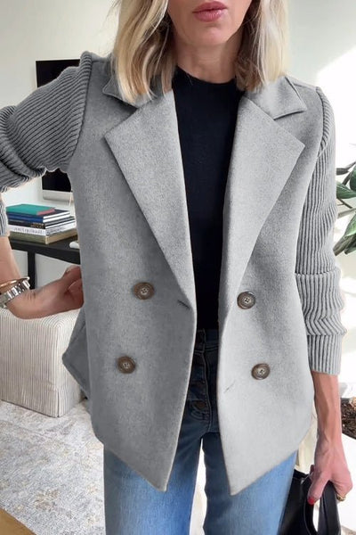 Lise | Elegant Blazer med Strikkede Ermer