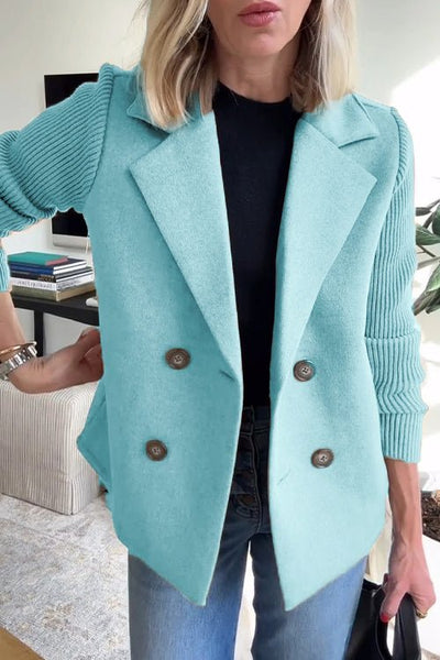 Lise | Elegant Blazer med Strikkede Ermer