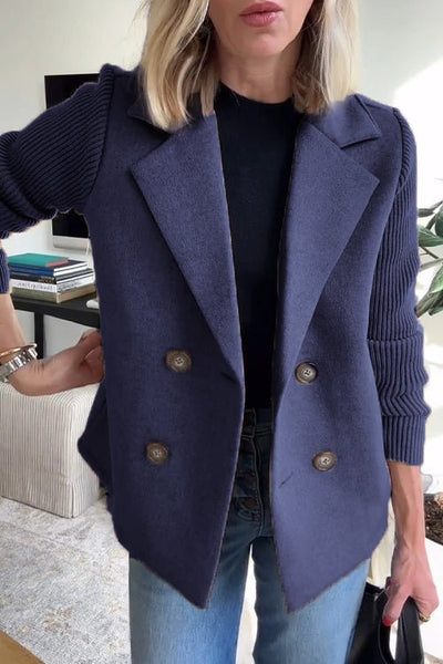 Lise | Elegant Blazer med Strikkede Ermer