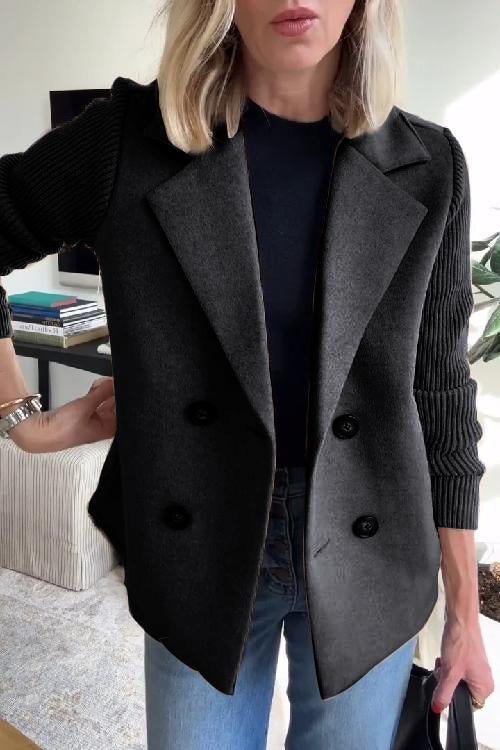 Lise | Elegant Blazer med Strikkede Ermer