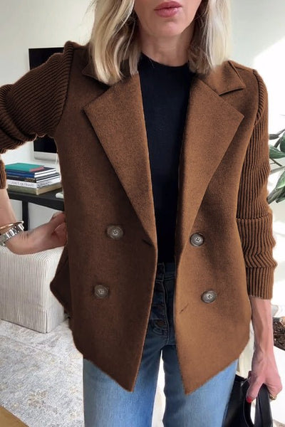 Lise | Elegant Blazer med Strikkede Ermer