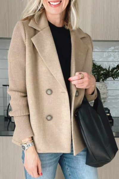 Lise | Elegant Blazer med Strikkede Ermer