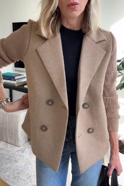 Lise | Elegant Blazer med Strikkede Ermer