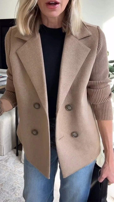 Lise | Elegant Blazer med Strikkede Ermer