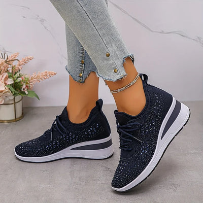 Freya – Ortopediske joggesko med glitrende rhinestones