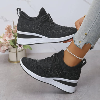 Freya – Ortopediske joggesko med glitrende rhinestones