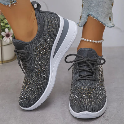 Freya – Ortopediske joggesko med glitrende rhinestones