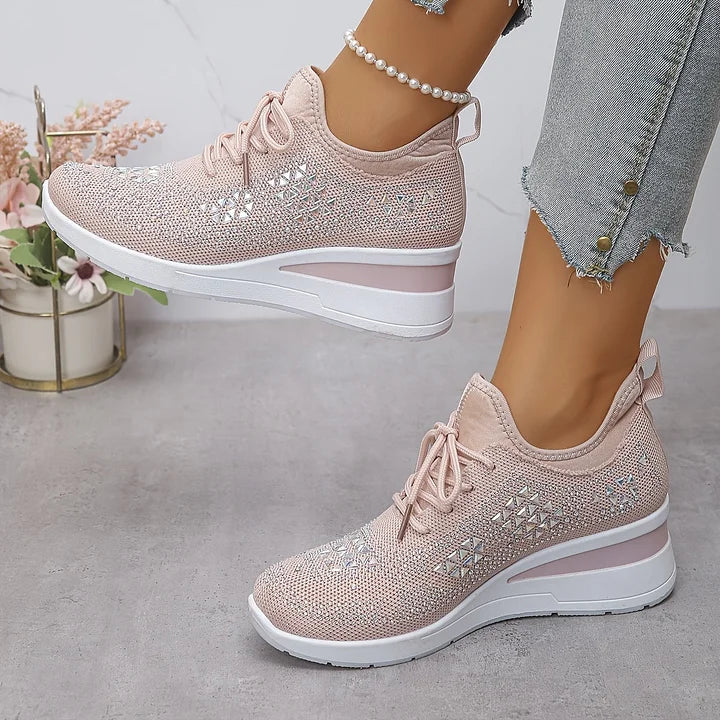 Freya – Ortopediske joggesko med glitrende rhinestones