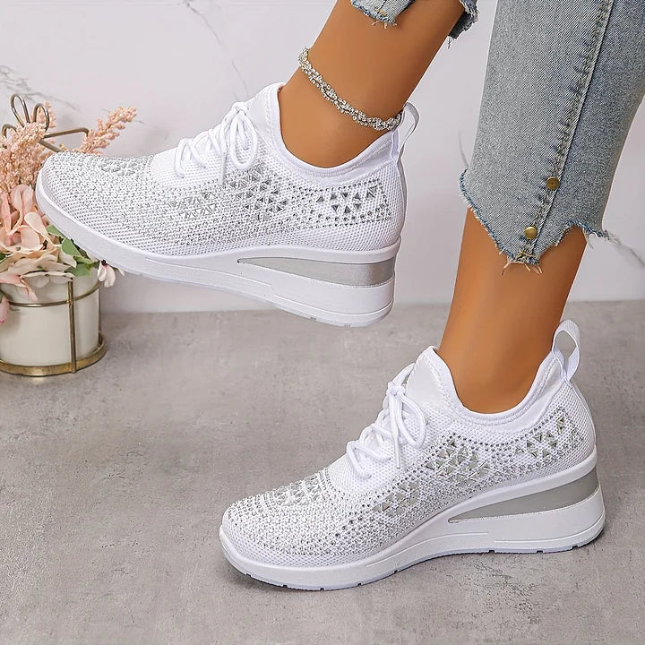 Freya – Ortopediske joggesko med glitrende rhinestones