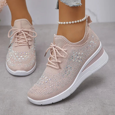 Freya – Ortopediske joggesko med glitrende rhinestones