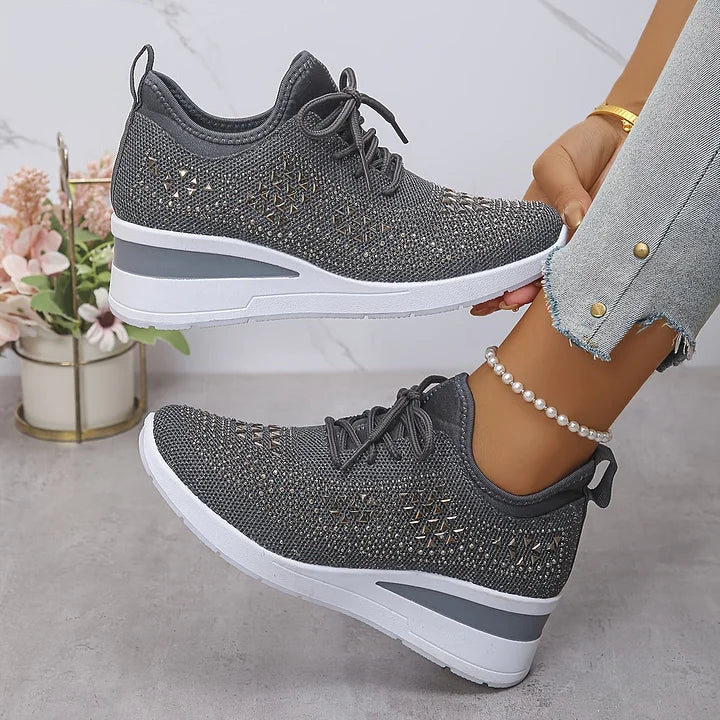 Freya – Ortopediske joggesko med glitrende rhinestones