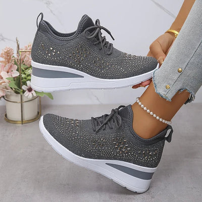Freya – Ortopediske joggesko med glitrende rhinestones